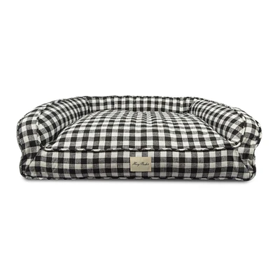 Harry Barker Buffalo Check Dog Lounger, Medium, Black