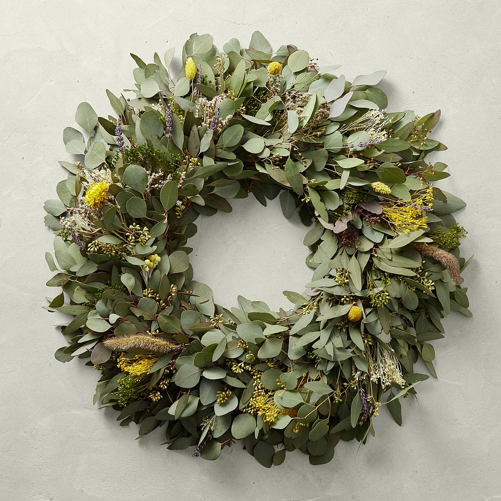 Farmhouse Sunrise Live Wreath, 24"