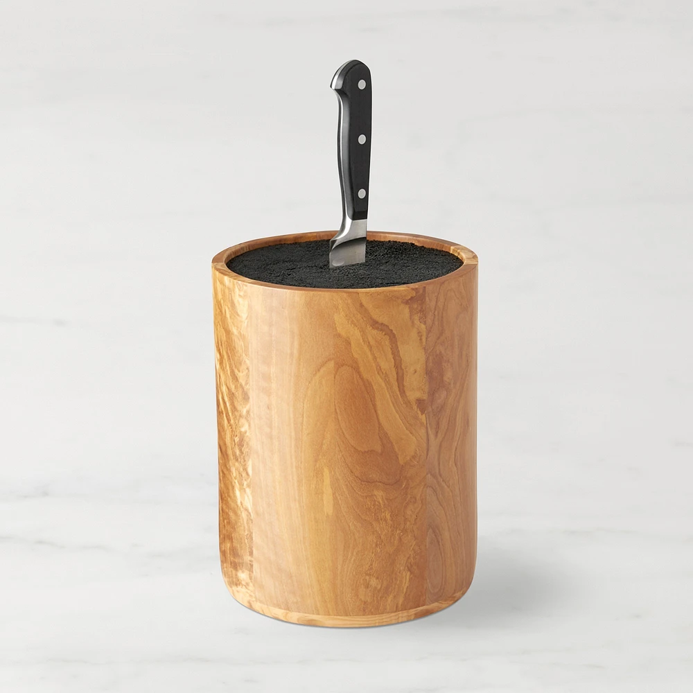 Williams Sonoma Olivewood Knife Holder with Kapoosh® Insert