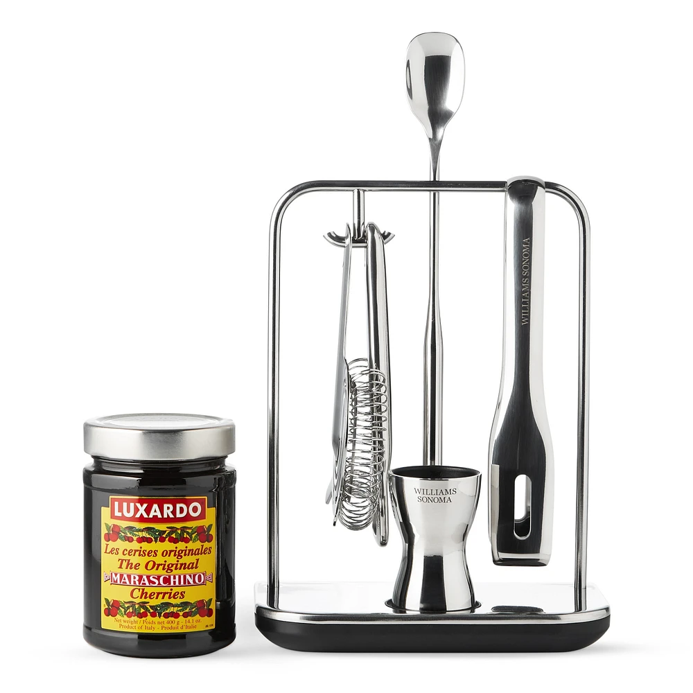 Luxardo Maraschino Cherries with Williams Sonoma Encore Bar Tools Set