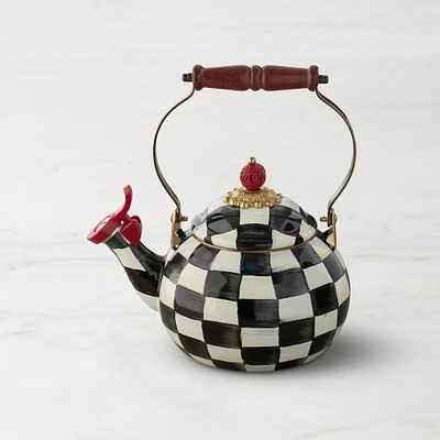 Mackenzie-Childs Courtly Check Whistling Teakettle