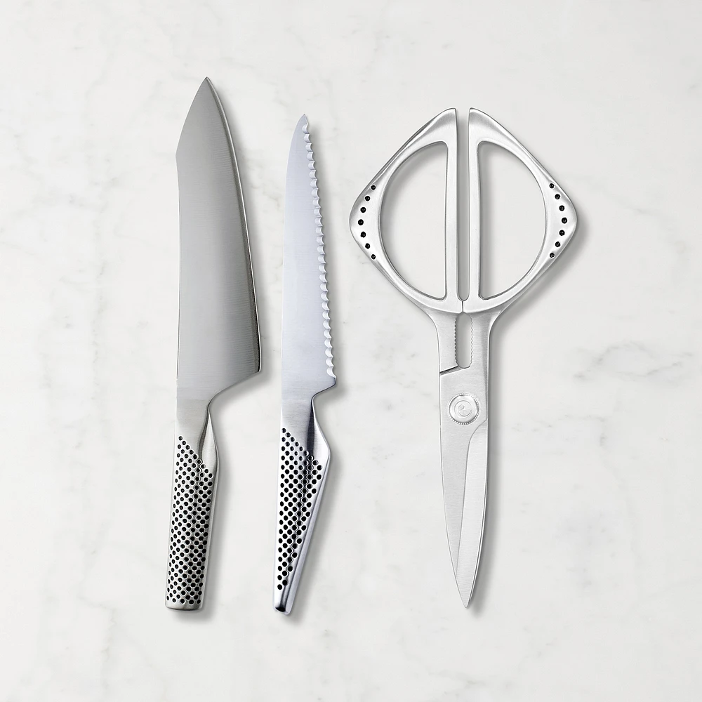 Global Classic Chef, Utlity, Shear Knives, Set of 3