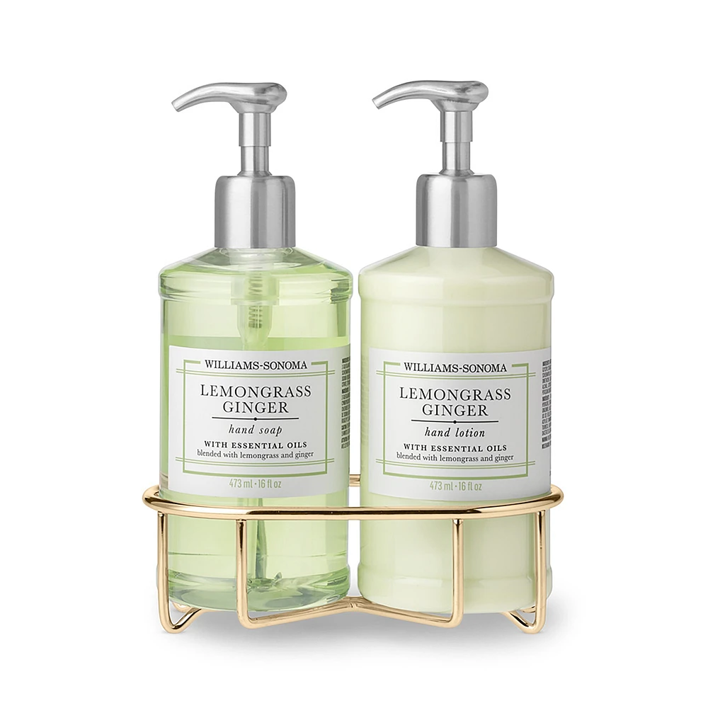 Williams Sonoma Lemongrass Ginger Hand Soap & Lotion 3-Piece Set