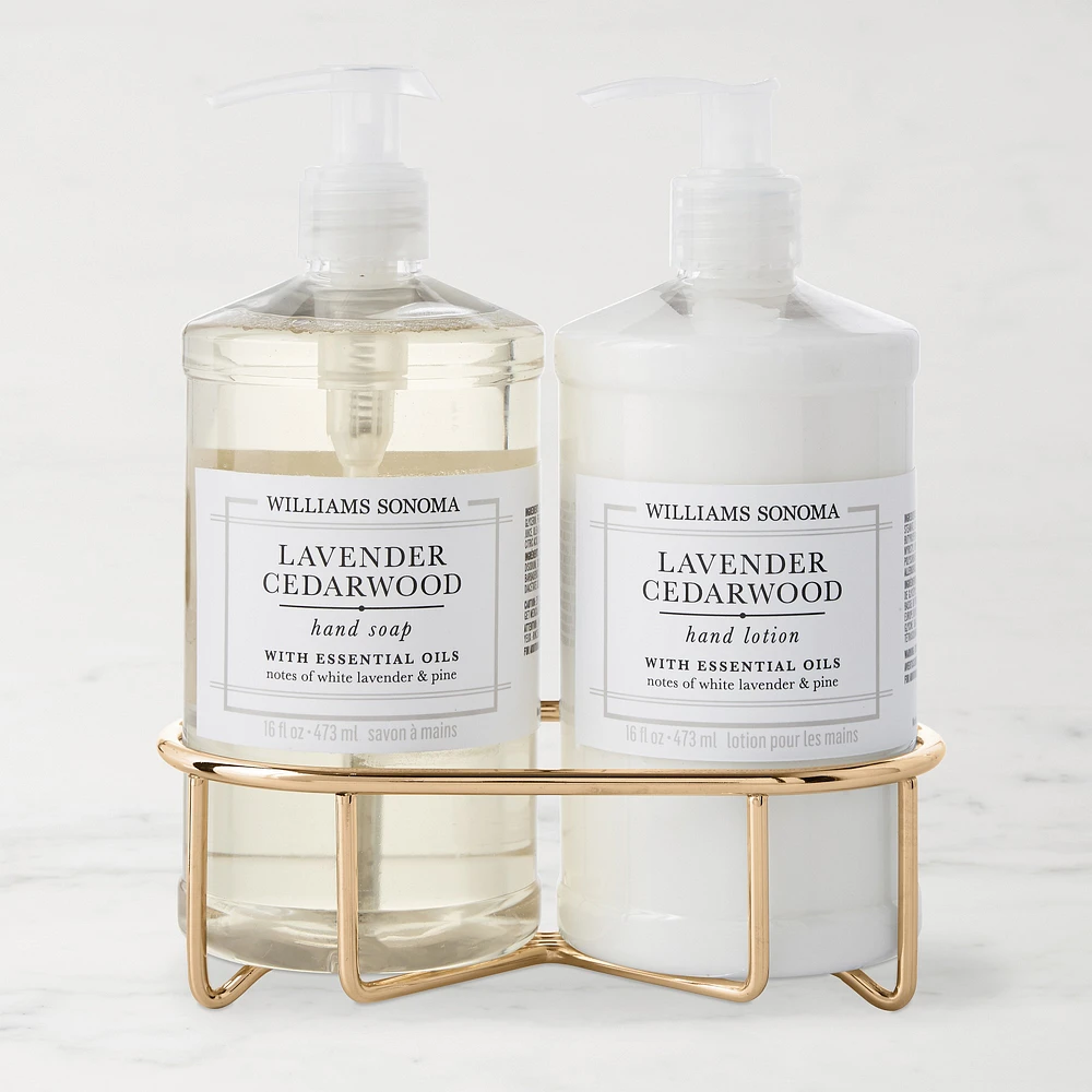 Williams Sonoma Lavender Cedarwood Hand Soap & Lotion 3-Piece Set