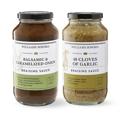 Williams Sonoma Balsamic Caramelized Onion & 40 Cloves Garlic Braising Sauces