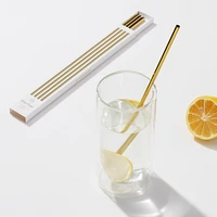 W & P Metal Straws, Set of 4