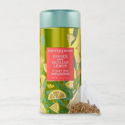 Fortnum & Mason Sicilian Lemon Ginger Infusion Tea Bags, Set of 15