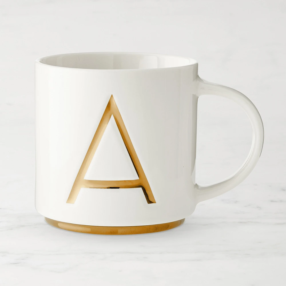 Gold Monogram Mug