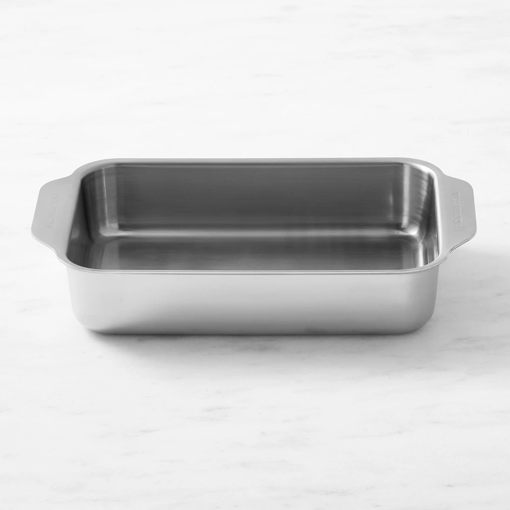 Williams Sonoma Thermo-Clad Stainless-Steel Ovenware Small Rectangular Baker, 12"