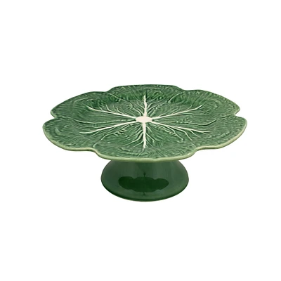 Bordallo Pinheiro Cabbage Cake Stand