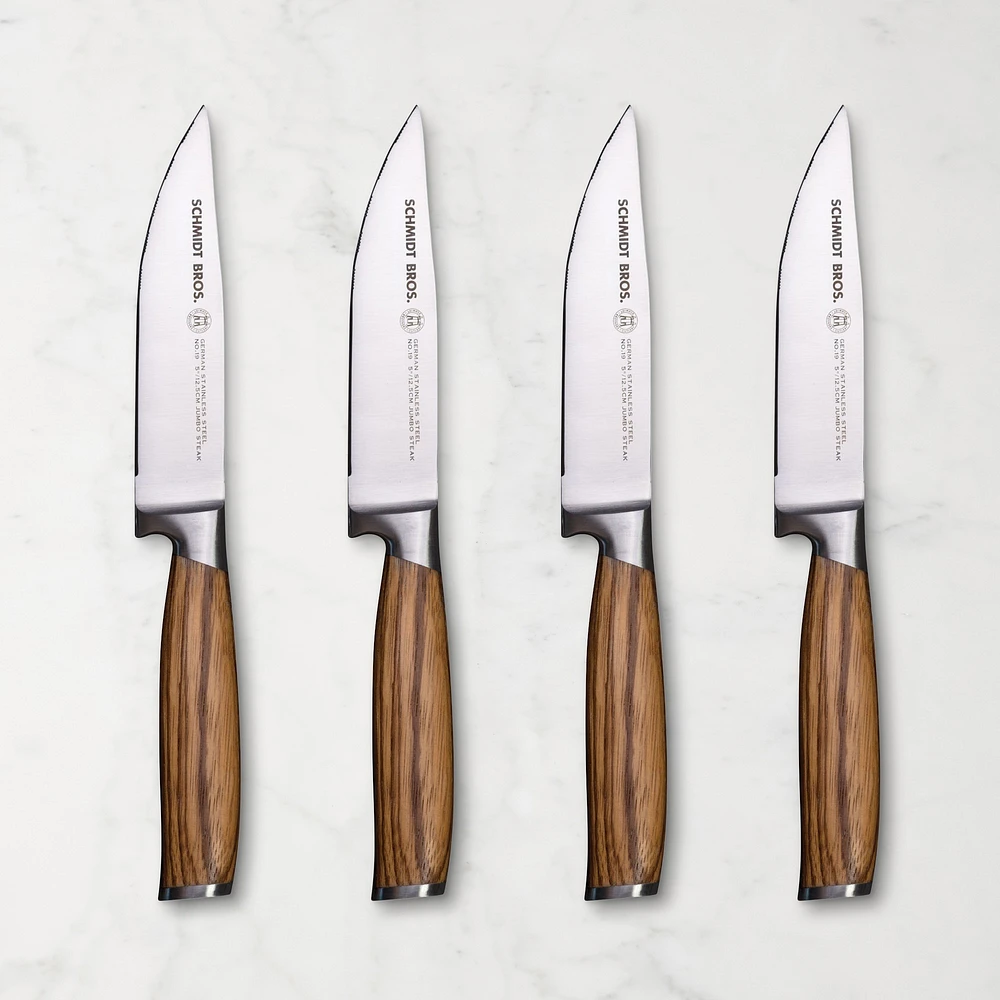 Schmidt Brothers Zebra Steak Knives, Set of 4