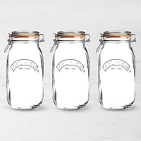 Kilner Round Clip Top Jar, 68oz, Set of 3