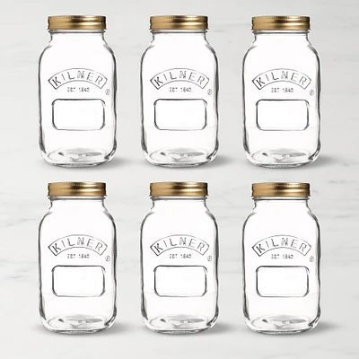 Kilner Canning Jar, 34 oz, Set of 6