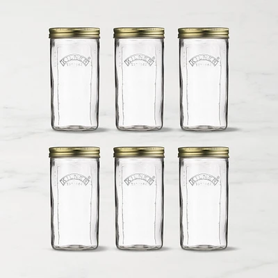 Kilner Wide Mouth Canning Jar, 34 oz, Set of 6