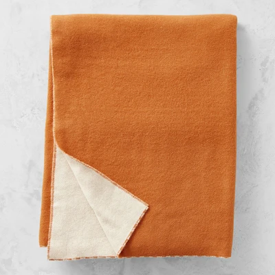 Reversible Double Face Solid Cashmere Throw