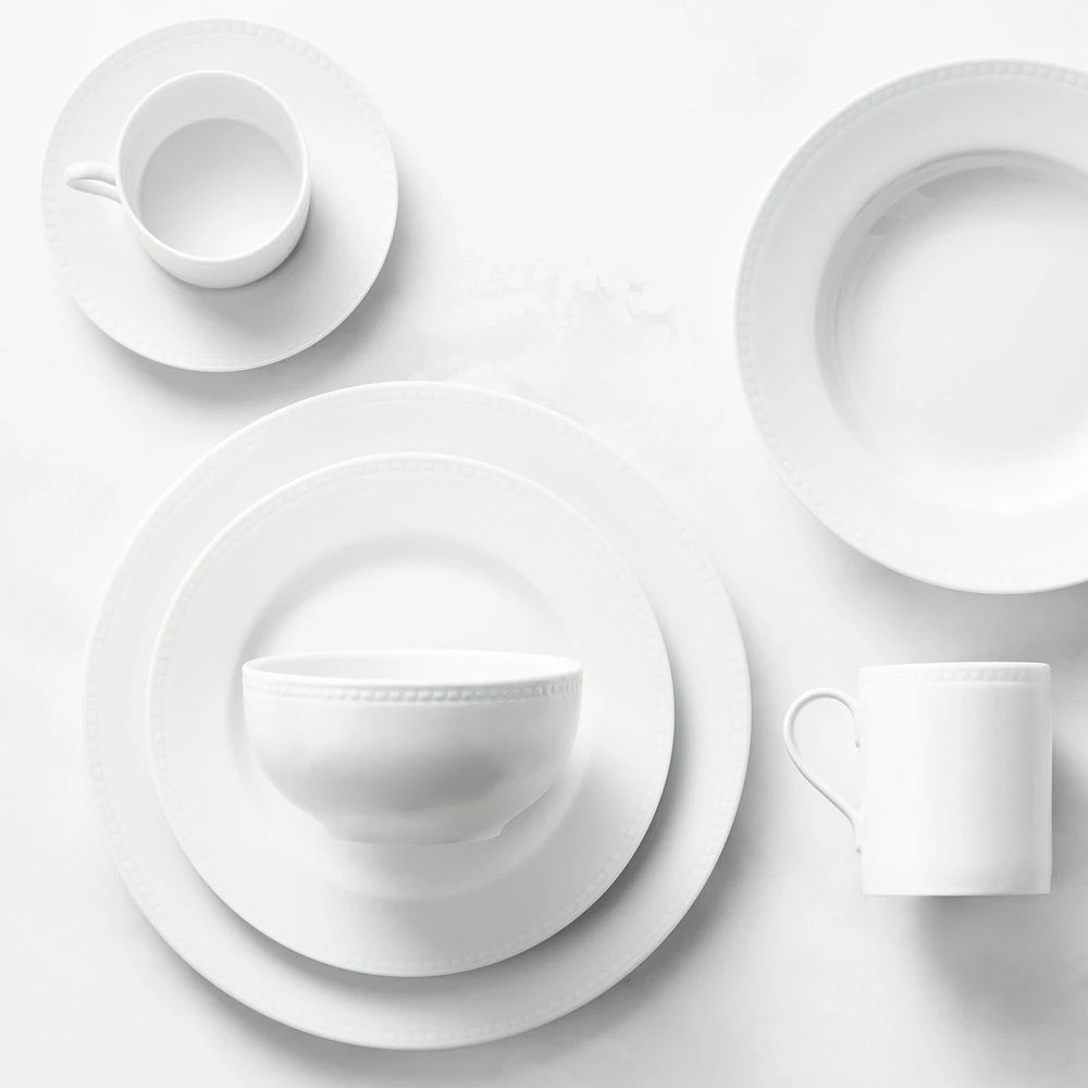 Apilco Beaded Hemstitch Porcelain Dinnerware Collection