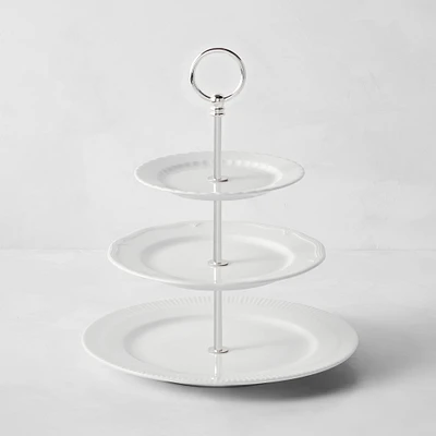 Pillivuyt Eclectique Porcelain 3-Tiered Stand