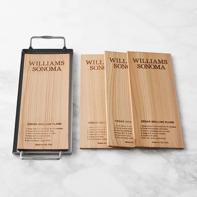 Williams Sonoma Cedar Plank, Set of 4 with Carrier