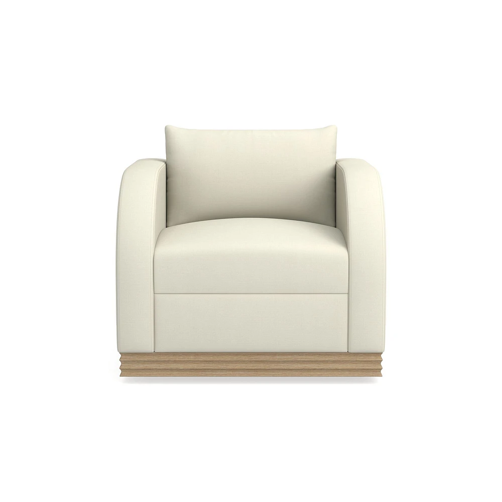 Fluted Base Swivel Armchair