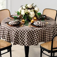 Houndstooth Round Tablecloth