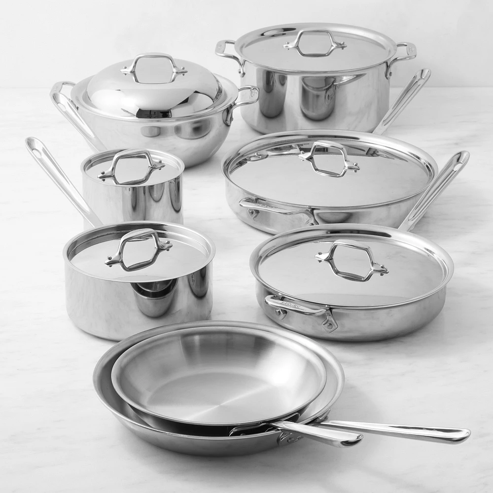 All-Clad D3® Tri-Ply Stainless-Steel 14-Piece Cookware Set