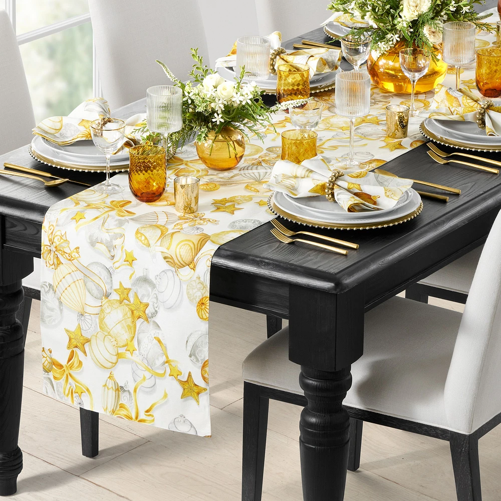 Gold Ornament Table Runner