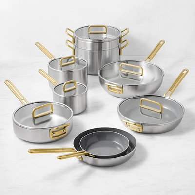 GreenPan™ Stanley Tucci™ Stainless-Steel Mixed Material -Piece Cookware Set