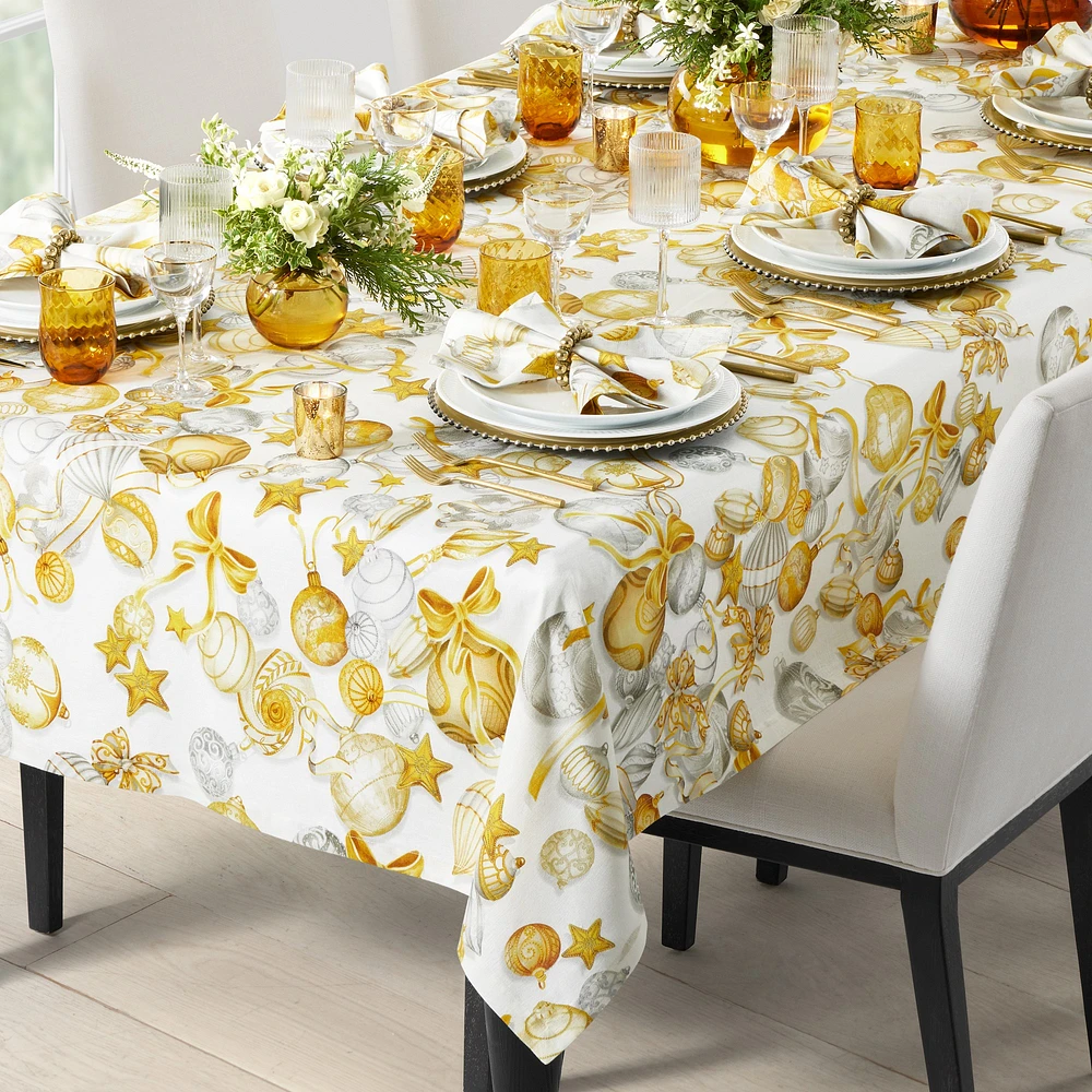 Gold Ornament Tablecloth