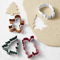 Williams Sonoma Holiday Colored Cookie Cutters on Ring, Set of 4