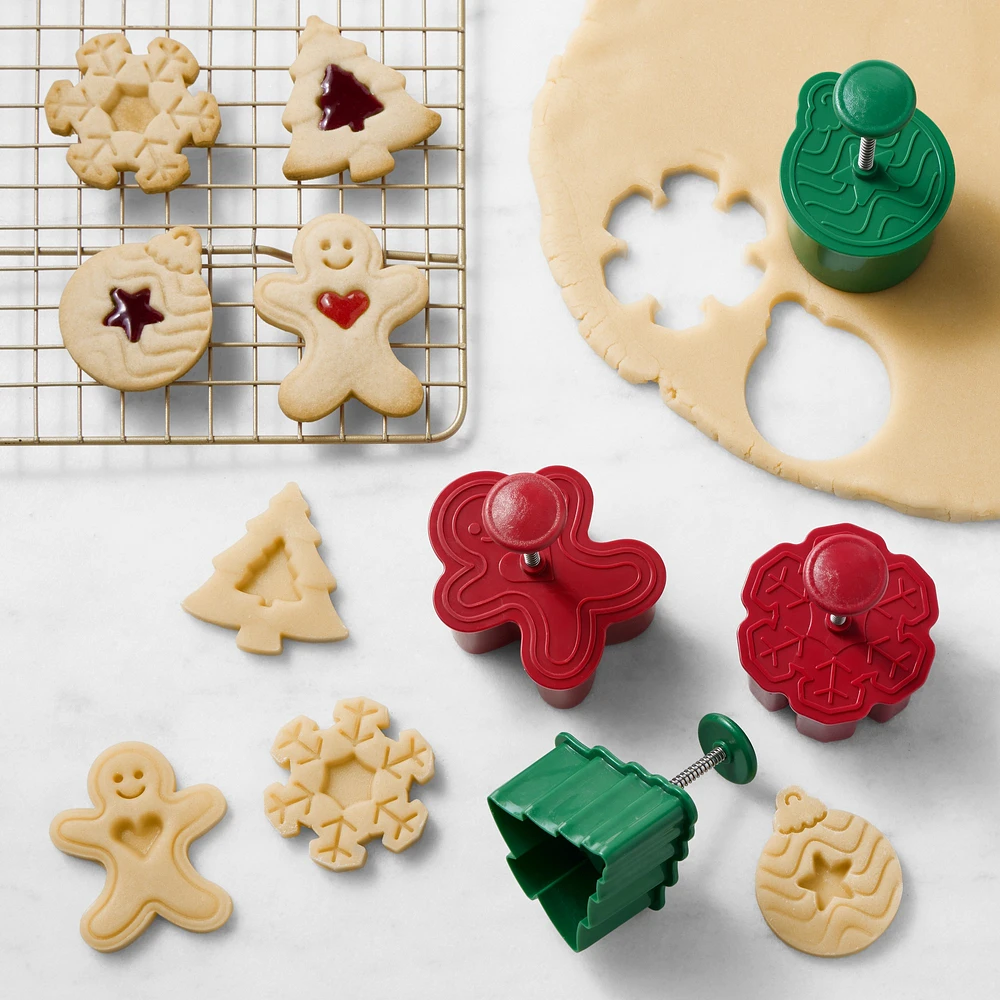 Williams Sonoma Holiday Thumbprint Cutters, Set of 4