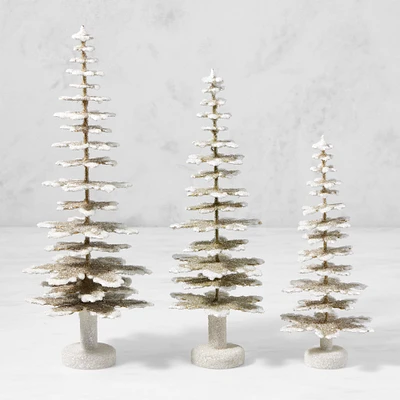 Champagne Shimmer Tabletop Trees