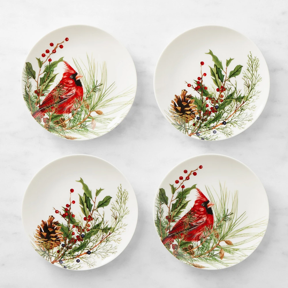 Woodland Berry Appetizer Plates, Set of 4