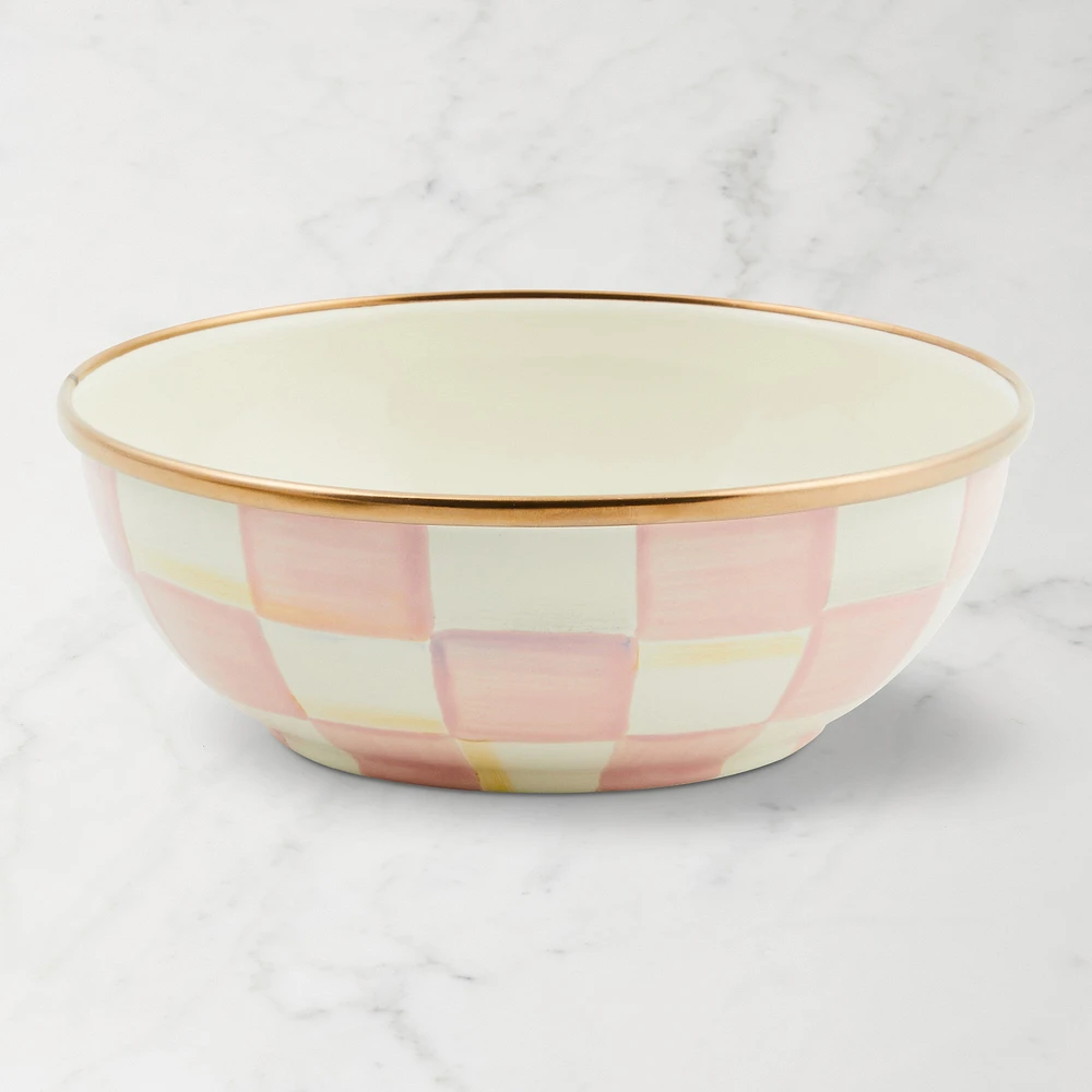 MacKenzie-Childs Rosy Check Everyday Bowl