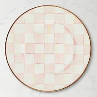 MacKenzie-Childs Rosy Check Enamel Salad  Plate