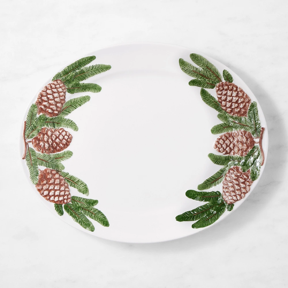 Woodland Berry Embossed Oval Platter