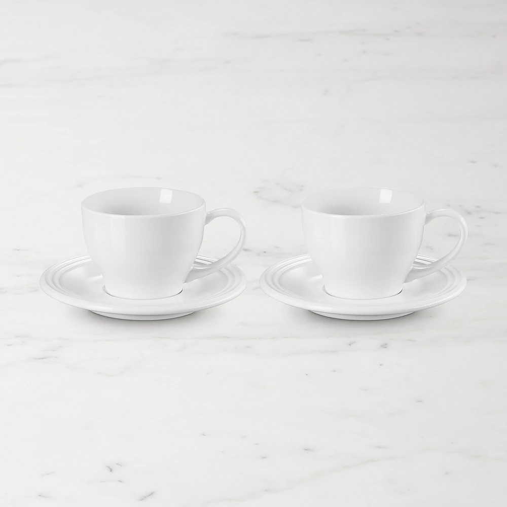 Le Creuset Cappuccino Cups & Saucers, Set of 2