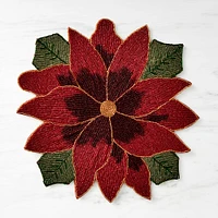 Beaded Poinsettia Placemat