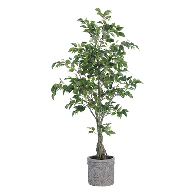 Faux Ficus Tree in Planter, 65"