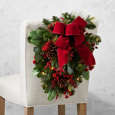 OPEN BOX: Tis the Season Faux Chair Swag