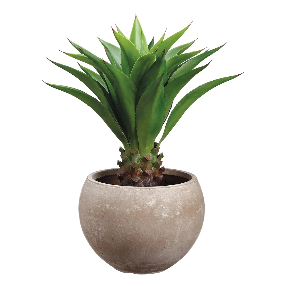 Faux Agave Plant in Clay Pot, 24"