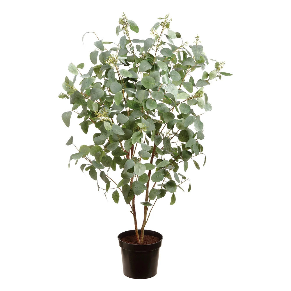 Faux Eucalyptus Plant in Planter Pot, 67"