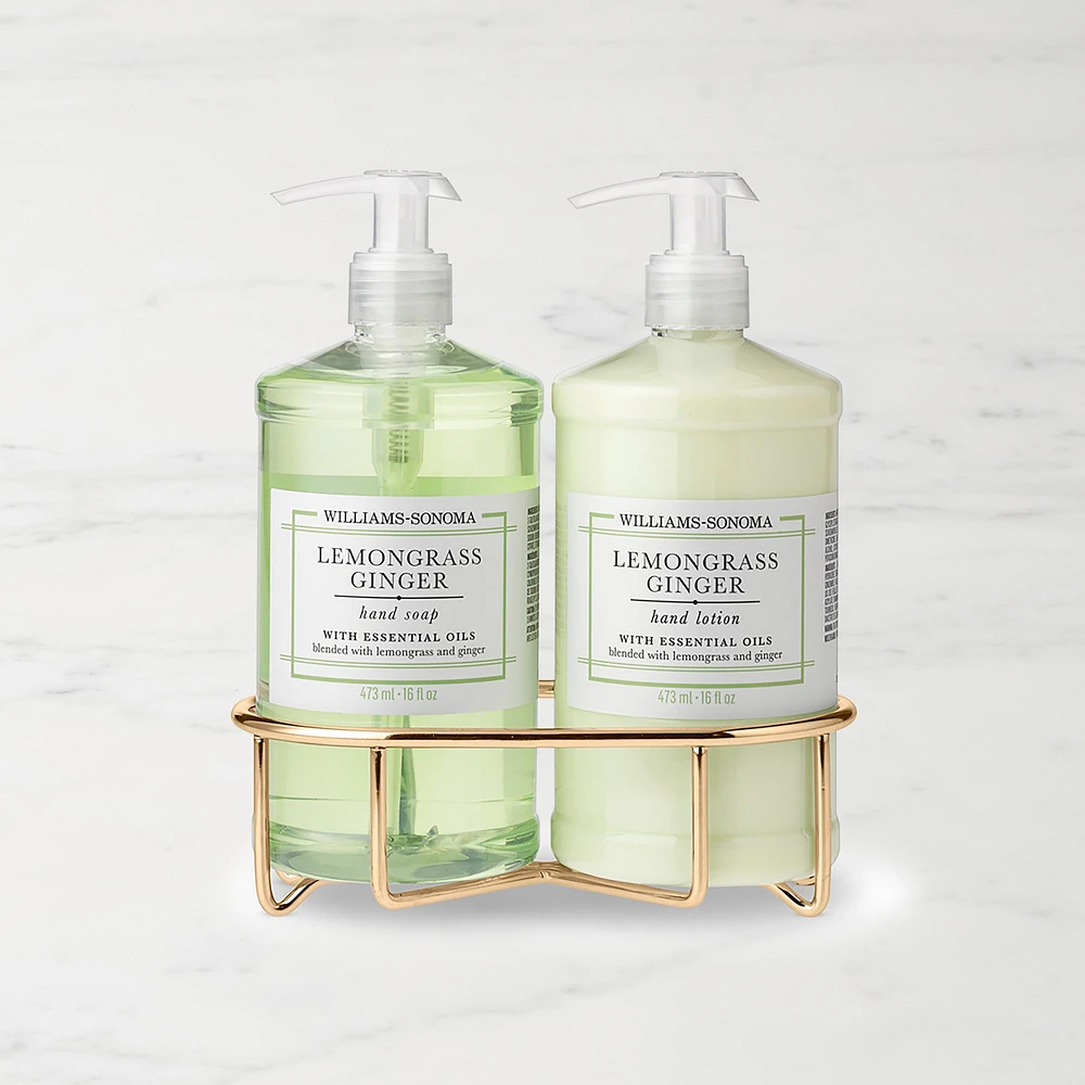 Williams Sonoma Lemongrass Ginger Hand Soap & Lotion 3-Piece Set