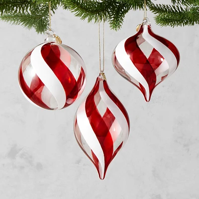 Peppermint Twist Ornaments, Set of 3