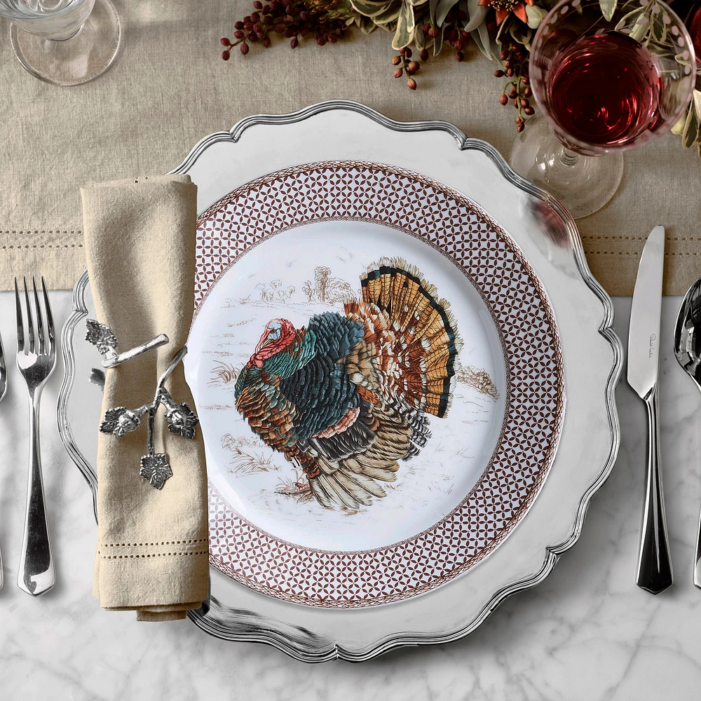 Plymouth Gate Turkey Dinner Plates, Set of 4