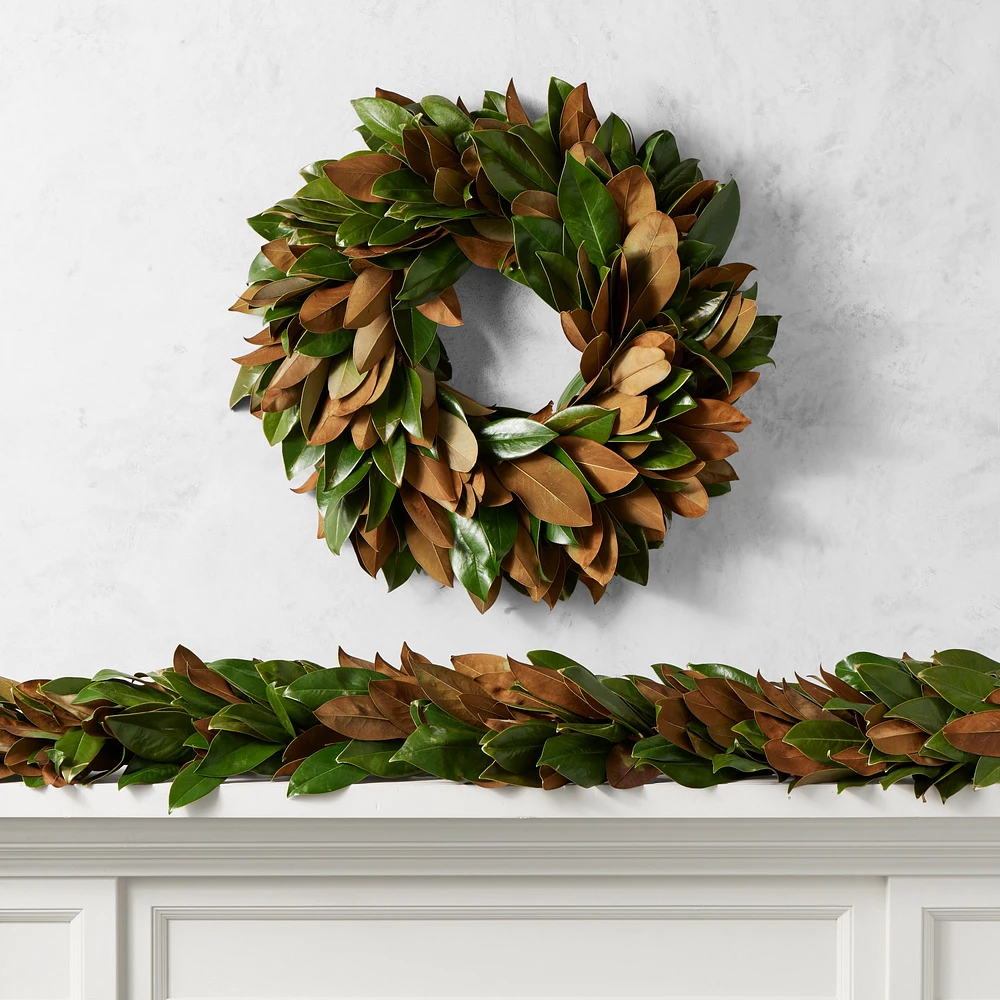 Magnolia Live Wreath & Galrand