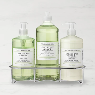 Williams Sonoma Lemongrass Ginger Hand Soap & Lotion 4-Piece Kitchen Set