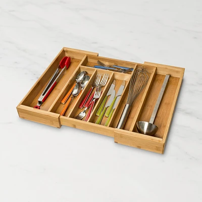 Bamboo Expandable Silverware Tray