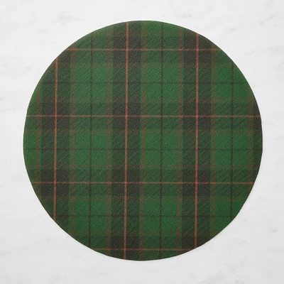 Chilewich Basketweave Round Tartan Placemats