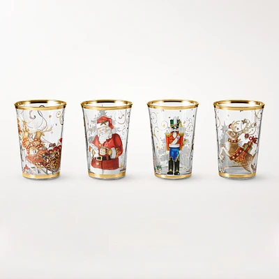 OPEN BOX: 'Twas the Night Before Christmas Tumblers, Set of 4, Nutcracker