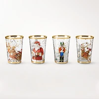 OPEN BOX: 'Twas the Night Before Christmas Tumblers, Set of 4, Nutcracker